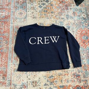 J Crew navy blue cotton vintage-look Crew crewneck sweatshirt